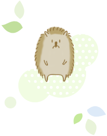 幸運を運んでくれるハリネズミ